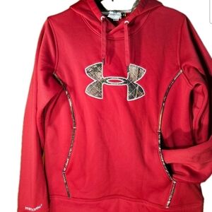 Under Armour Red Hoodie with Camo Logo